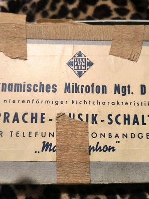 Telefunken 1956 microphone used, German collectible
