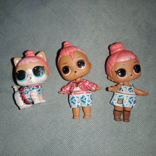 LOL Surprise Block Party dolls like new, boy, girl and cat