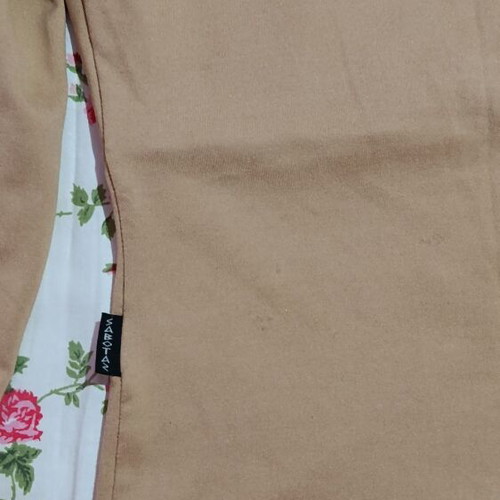 Sabotaz camel wrap blouse, size S