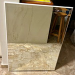 Rectangular mirror like new, matte white lacquer