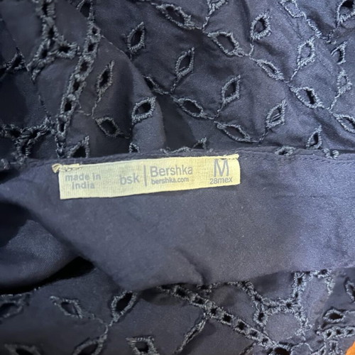 Φόρεμα mini Bershka κεντητό μέγεθος M σαν καινούργιο μπλε