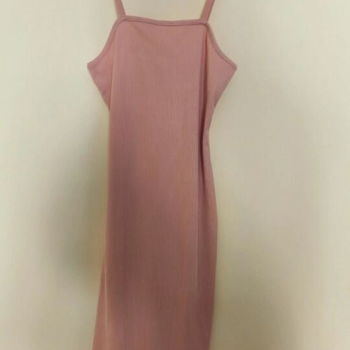 Summer ribbed dress size XS pink new