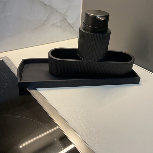 Kitchen accessories set black matte color unused, includes electric coffee pot and non-stick pots