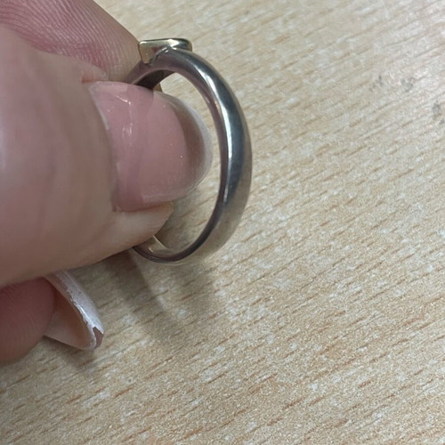 Silver gold ring 925 and 585 used, size 55