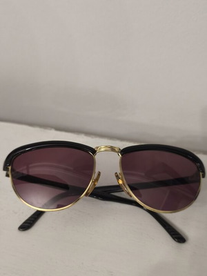Sunglasses Made in Italy like new, black frame with gold trim