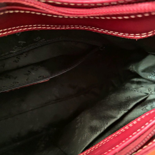 Barbara Milano leather women's handbag like new, burgundy red