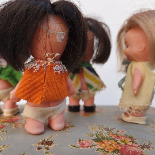 Tin Tan doll set of 4 used, vintage Famosa 1960s
