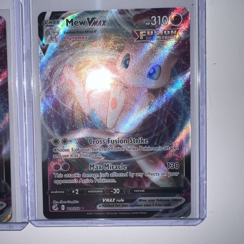 Pokemon Mew VMAX Deck used with minor card wear