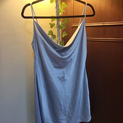 Stradivarius satin dress L silver