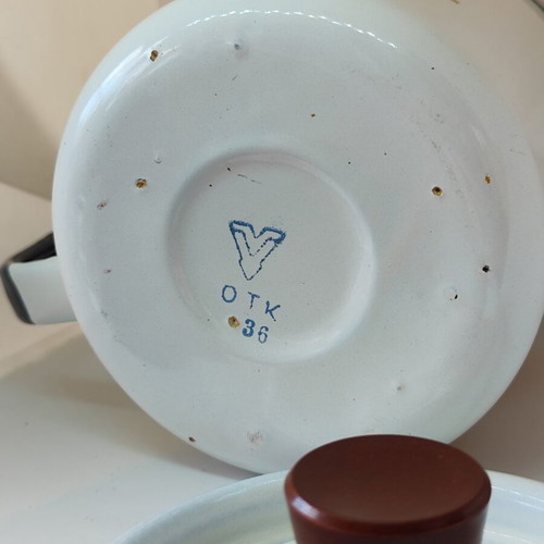 Vintage Soviet Enamel Coffee Pot Teapot like new, authentic 1970