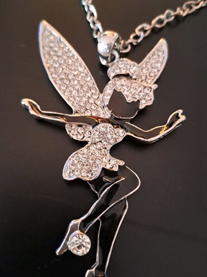 Tinker Bell pendant with enamel and rhinestones like new