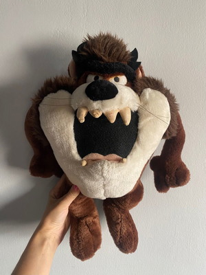 Taz Tasmanian Devil plush toy 1995 vintage used, WB Studio Store Looney Tunes