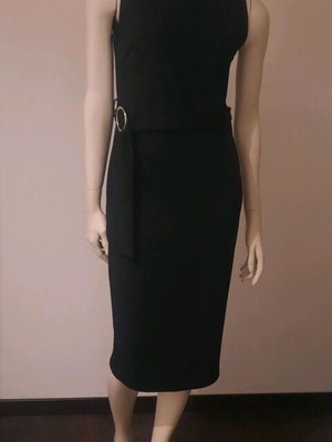 Dress black with belt new with tag, size M