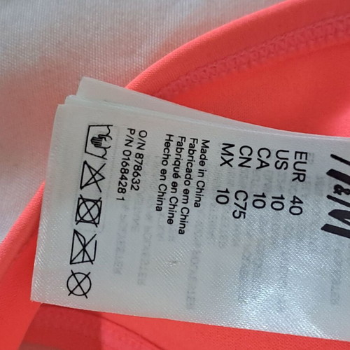 Dark Blue Lace Small Top with Coral H&M Bikini Gift like new