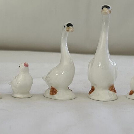 Porcelain bird figurines collection, vintage style