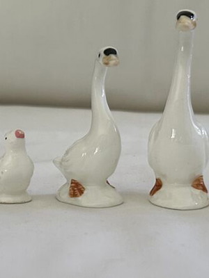 Porcelain bird figurines collection, vintage style