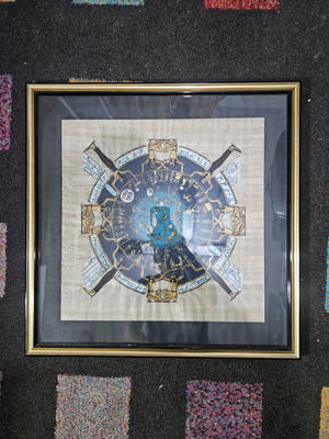 Handmade painting on silk papyrus new