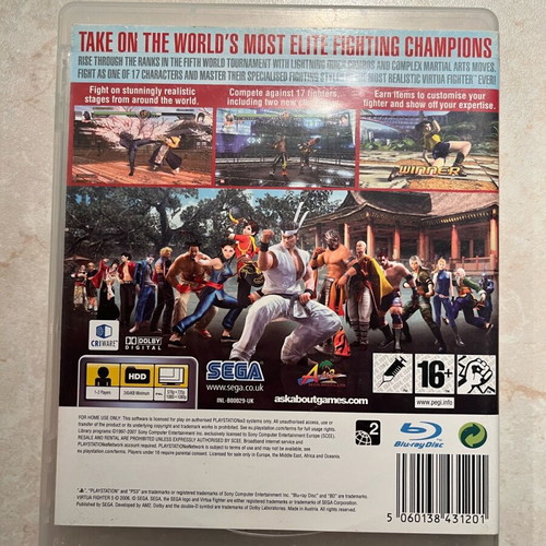Virtua Fighter 5 PS3 used, no manual