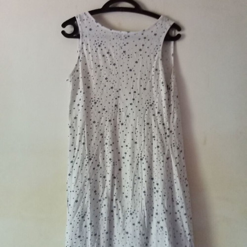Summer mini dress used, white, size M