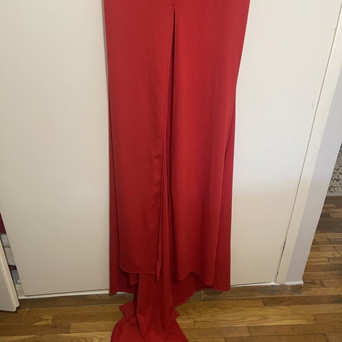 Red One-Shoulder Maxi Evening Dress Size L New with Tags