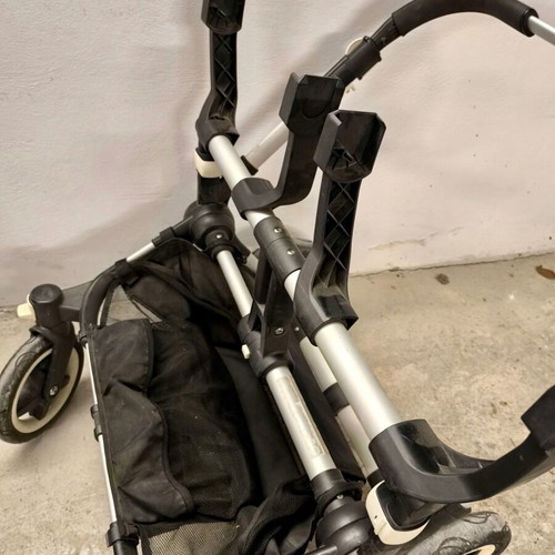 Bugaboo Donkey 2 Twin stroller used with full extra pack black red