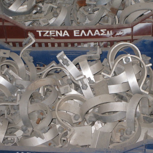 Road sign braces used, galvanized with accessories