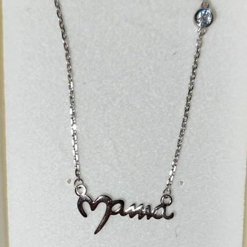 Silver mama necklace new