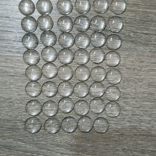 Glass cabochon new, pack of 47 pieces 1.8cm
