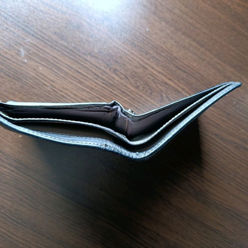 Levi's men's leather wallet used, black