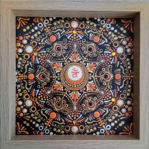 Swadhisthana Mandala Painting new, hand-painted on canvas