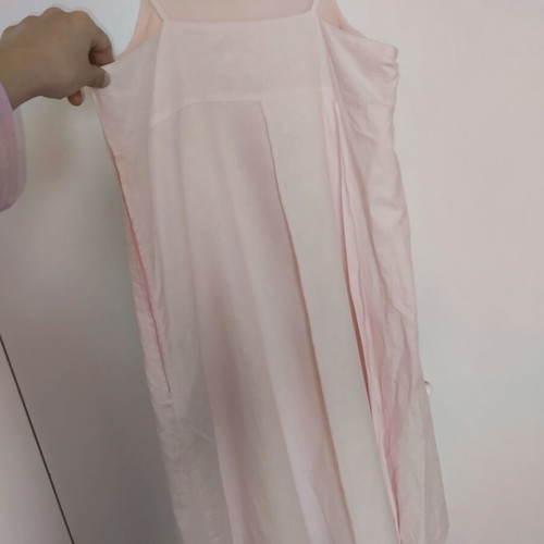 Linen pink dress with layers in small medium, like new