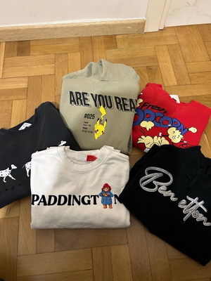 Girls' sweatshirts pack of 5, like new, size 130cm