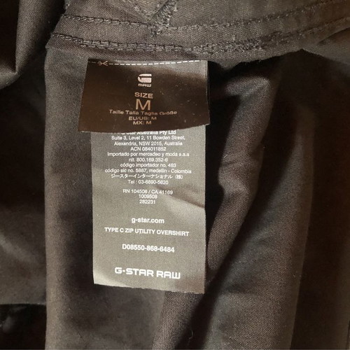 G-Star RAW Type C Utility Overshirt Jacket new, black, men's M