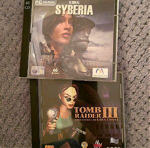 2 pc games, Tomb Raider III & Syberia