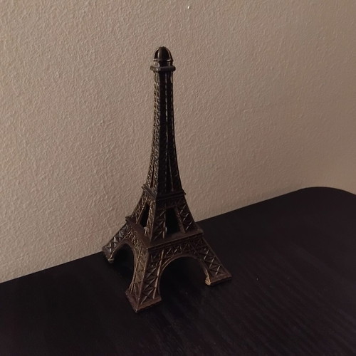 Eiffel Tower metal miniature 11 cm used decorative souvenir