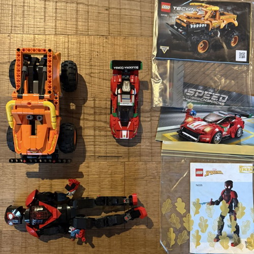 Lego sets used, set of three with manuals