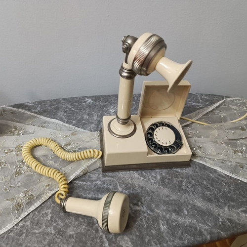 Vintage Telkom-RWT Malwa Rotary Phone used, beige, wired