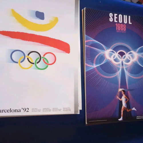 Olympic posters used, box set 1896-2004