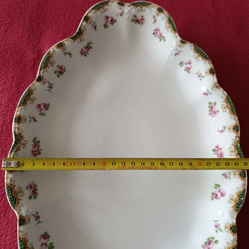 Limoges large serving plate like new, French porcelain early 20th century