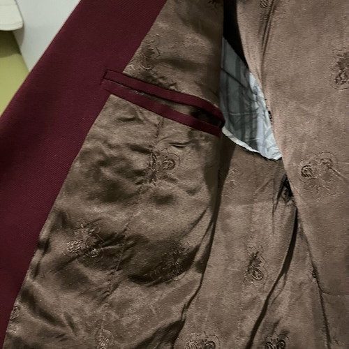 Wool jacket like new, burgundy, size 50 with pockets