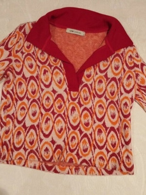 Crop sweater like new with patterns, multicolor