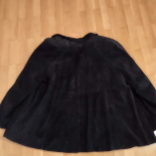 Castor leather coat Lapel medium like new, black