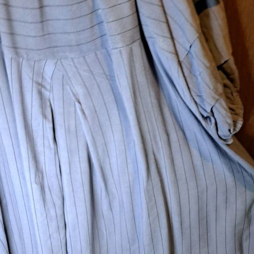 Mat Fashion dress gray-blue used, asymmetric with pleats