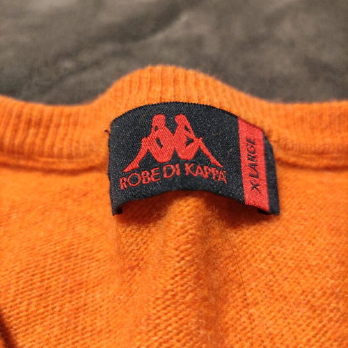 Kappa pullover used, orange, size XL with small hole