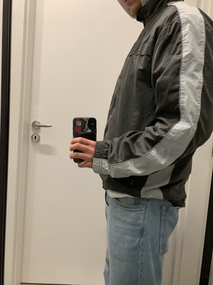 Jacket used, size Medium, gray