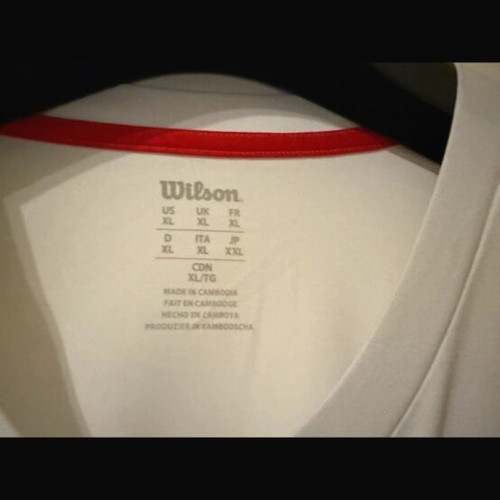 Wilson tennis shirt white red XL like new