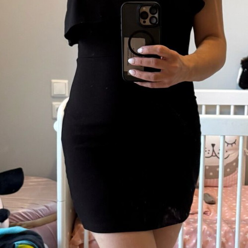 Mini black dress like new, sizes S and M, worn twice