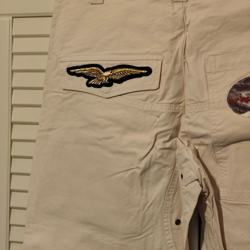 G.F Ferre fabric white pants like new size M