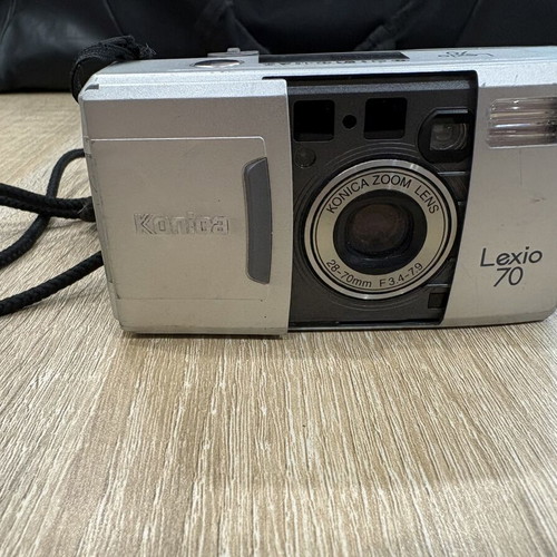 Konica Lexio 70 35mm film camera used with zoom lens