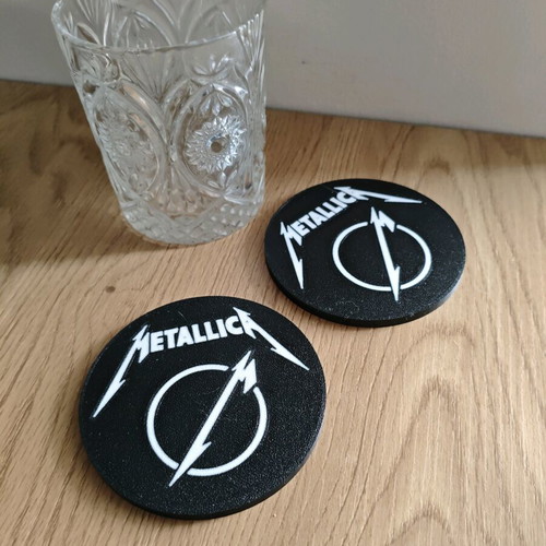Σουβέρ Metallica καινούργια, σετ 2, 3d printed, πλαστικό PLA